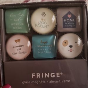 🐕 Dog Lovers  💙  Fringe Glass Magnets 🧲